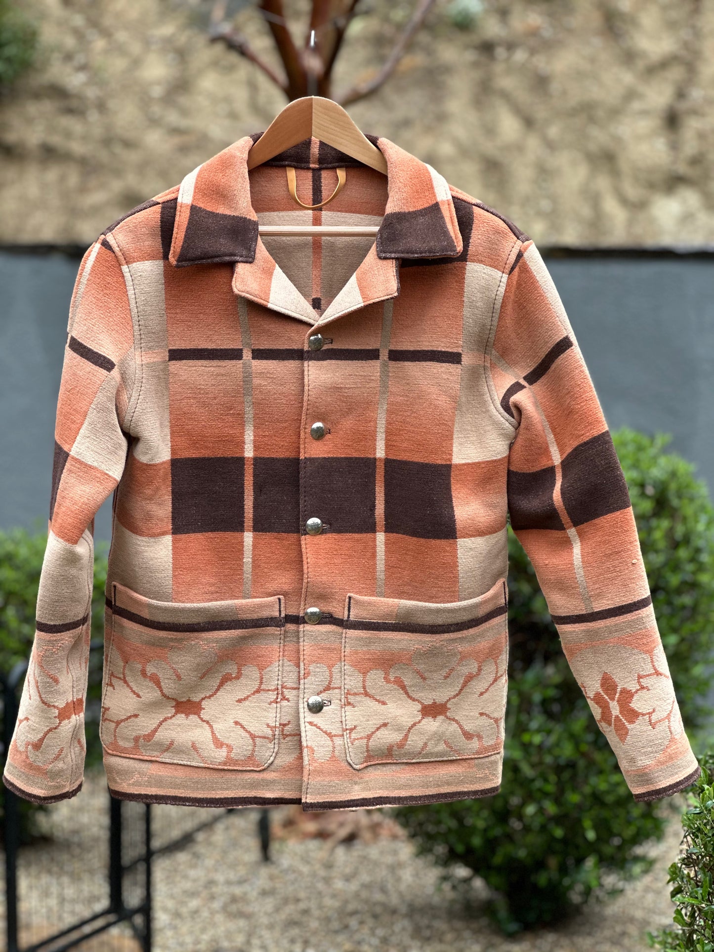 1940's Beacon Campfire Coat Orange-Tan-Brown Ombre