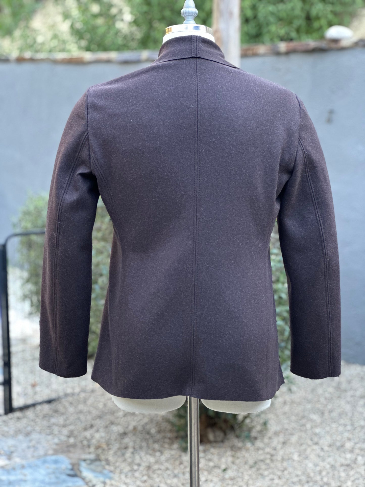 Brown Wool Felt Streamline Campfire Coat Medium