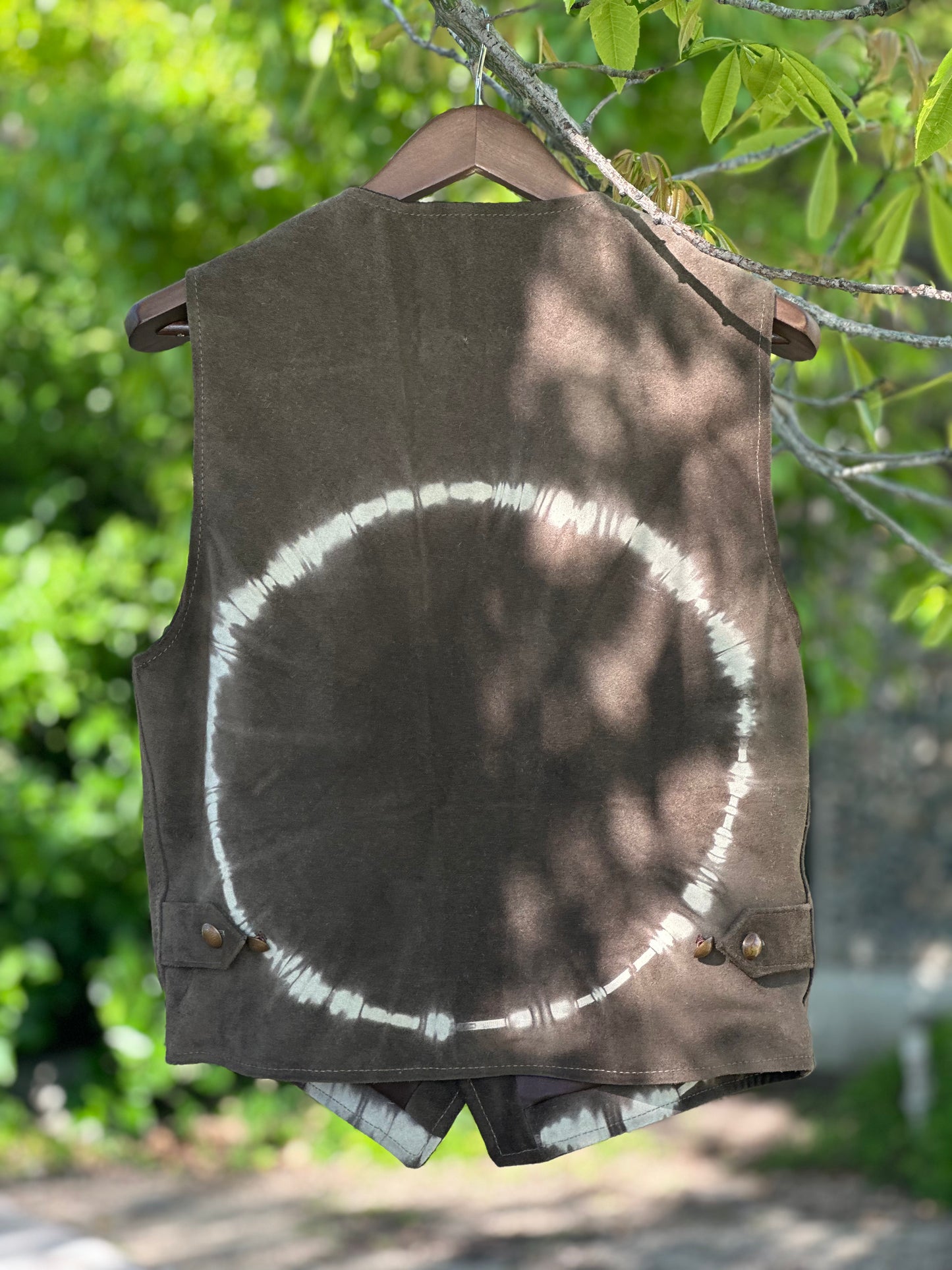 Olive Italian Suede Vest Medium