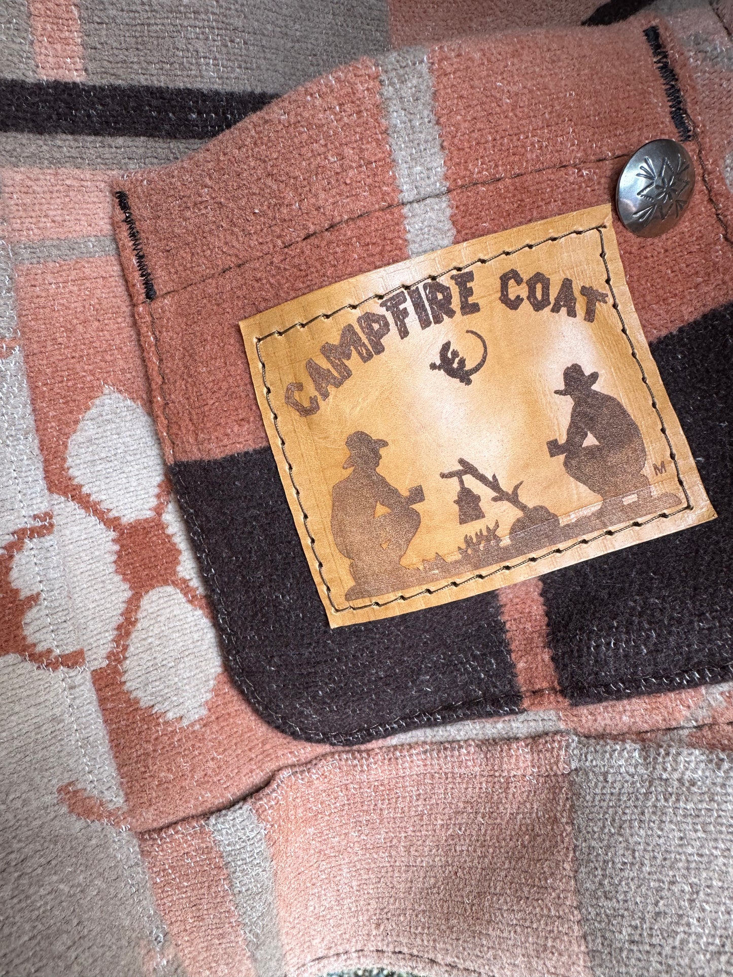 1940's Beacon Campfire Coat Orange-Tan-Brown Ombre