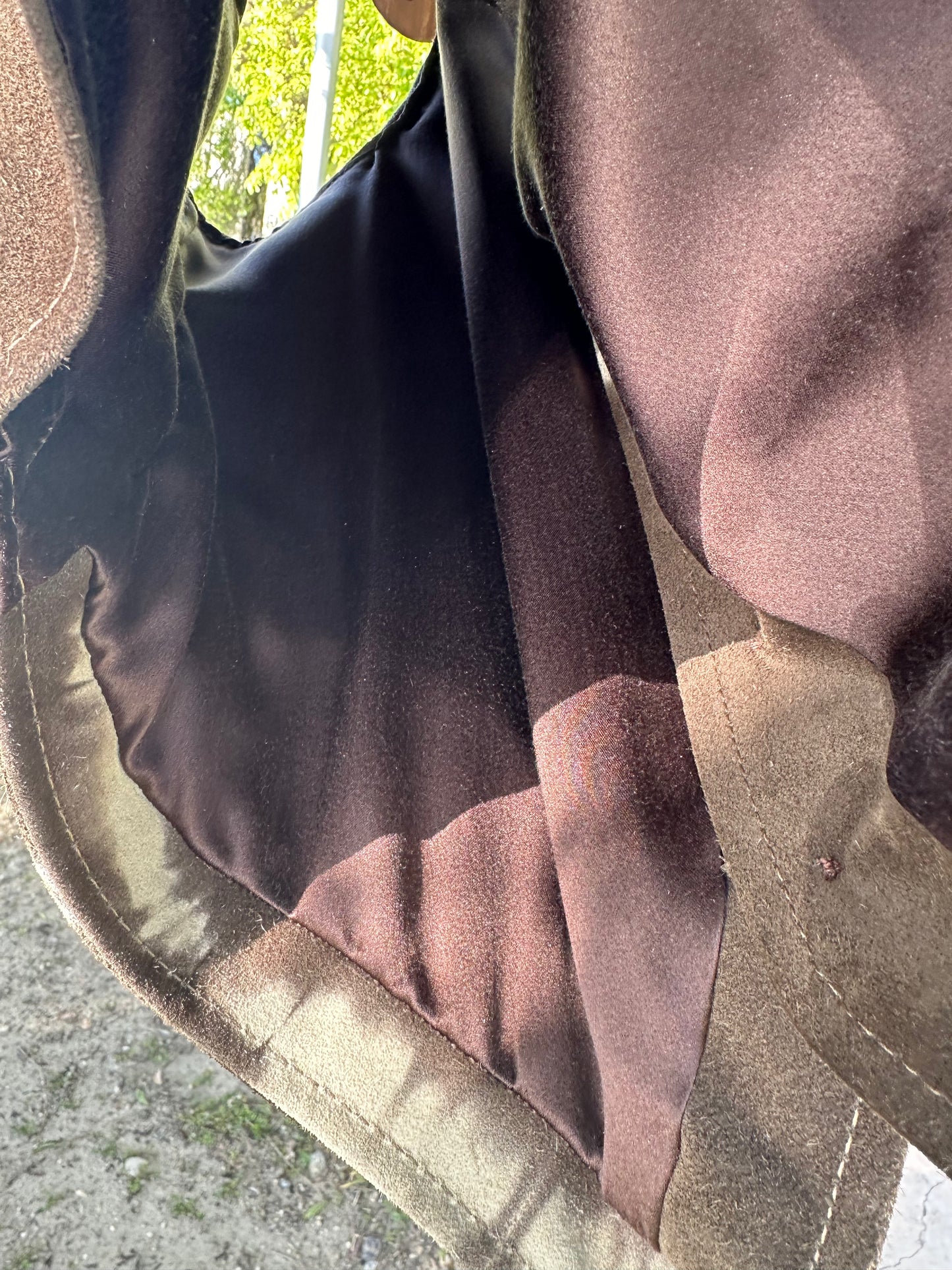 Olive Italian Suede Vest Medium