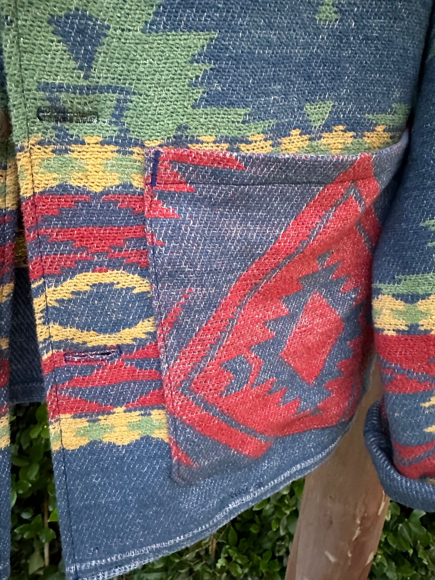 1930's Beacon Campfire Coat Blue Red Yellow