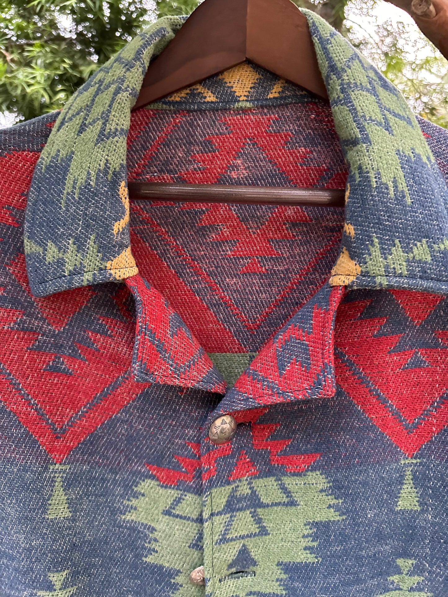 1930's Beacon Campfire Coat Blue Red Yellow