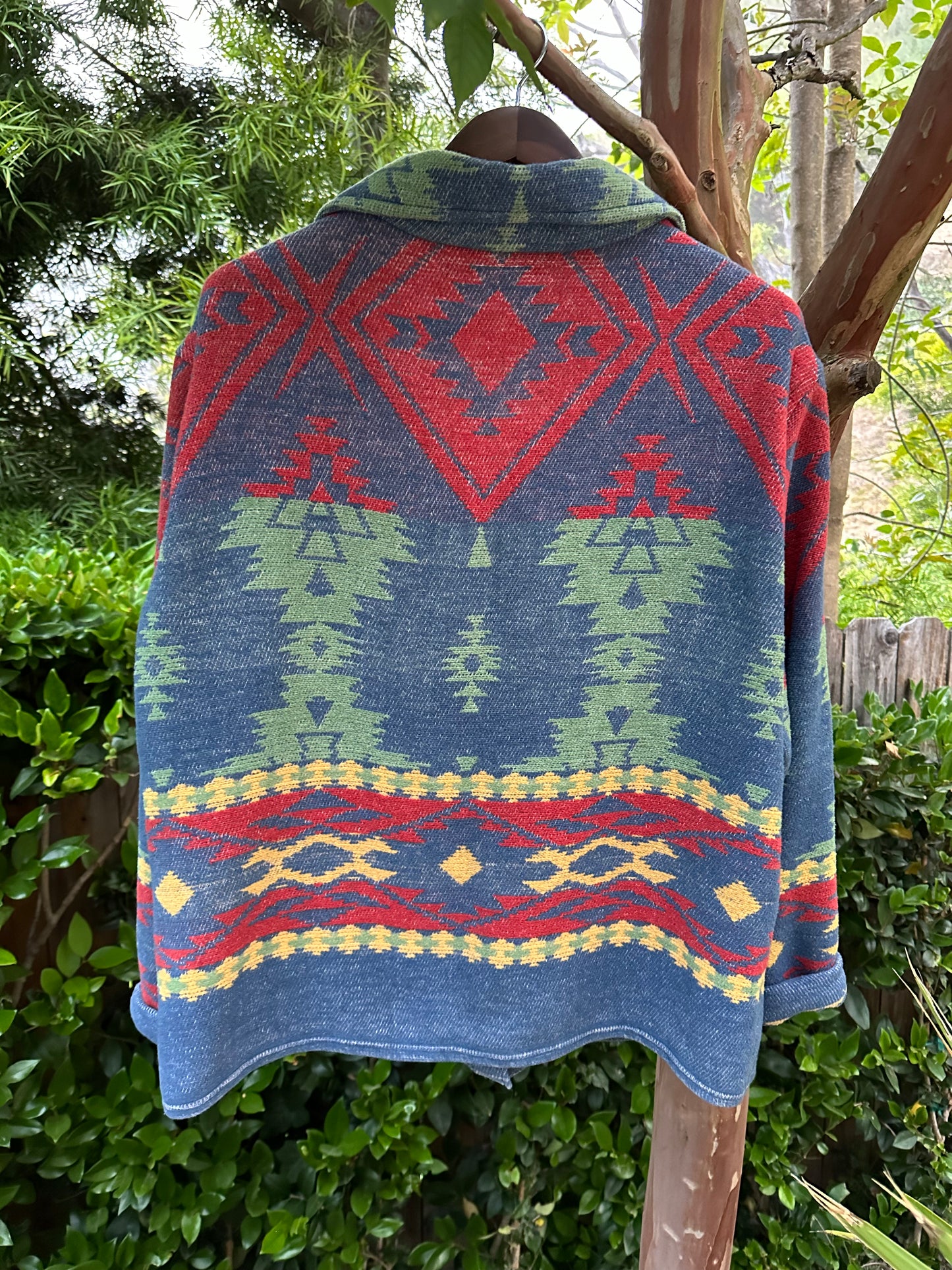 1930's Beacon Campfire Coat Blue Red Yellow