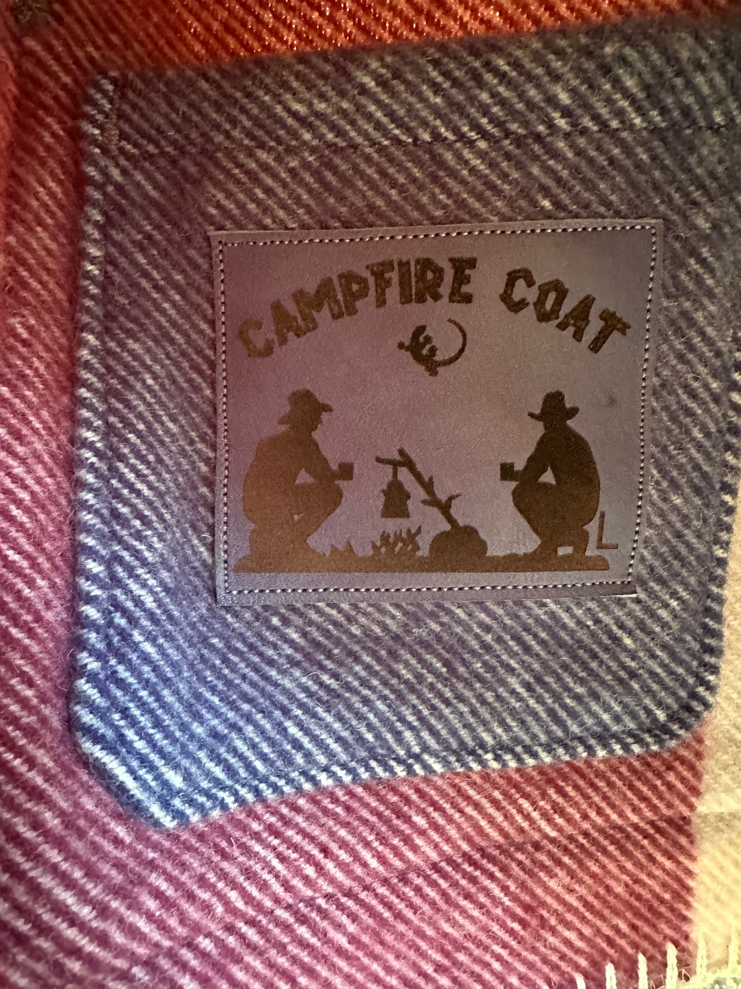 Marino Wool Chules Hand Woven Campfire Coat Large