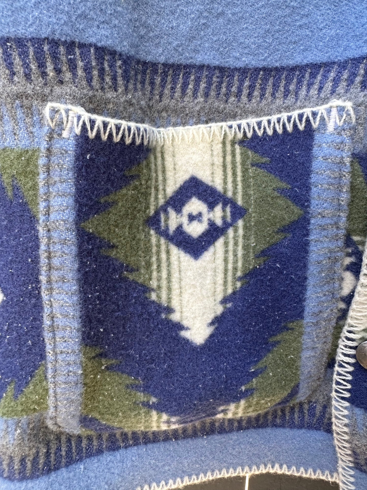 Campfire Coat Vintage white, Grey and Blue Pendleton® XL