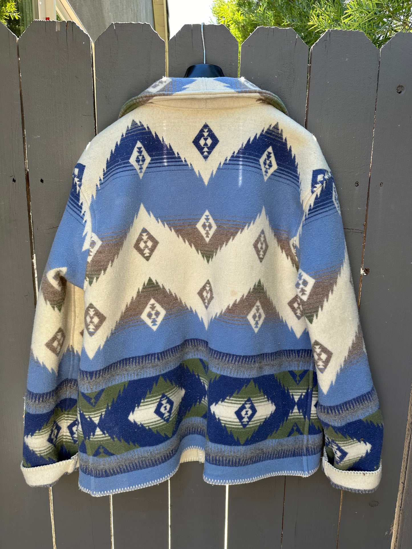 Campfire Coat Vintage white, Grey and Blue Pendleton® XL