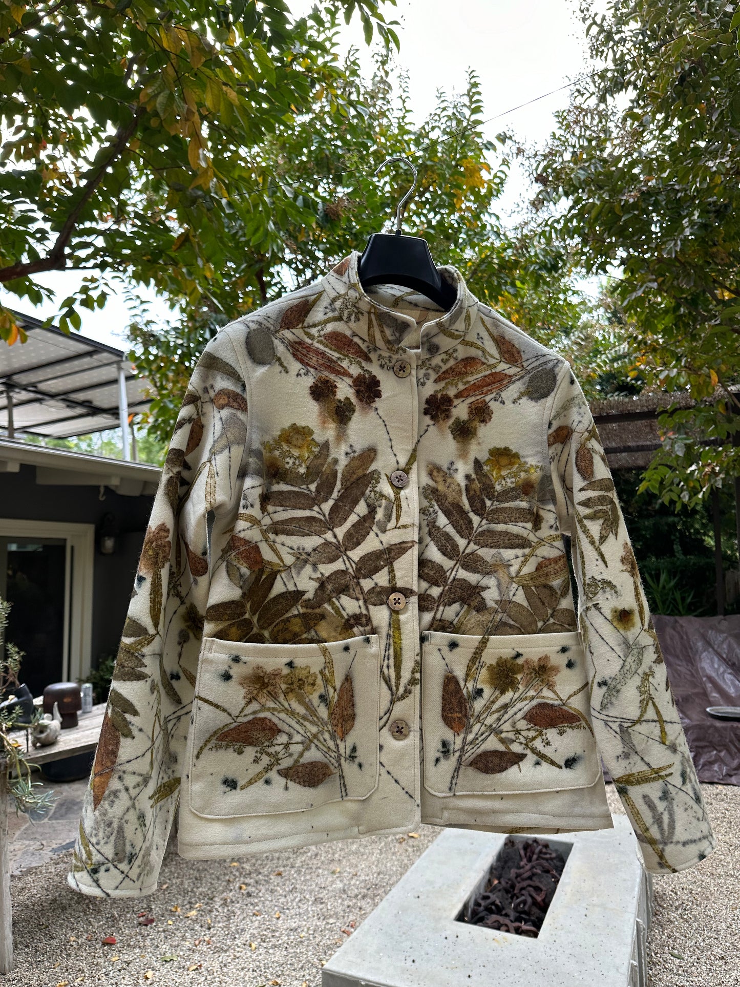 Pendleton Wool Hand Dyed Botanical Campfire Coat Medium