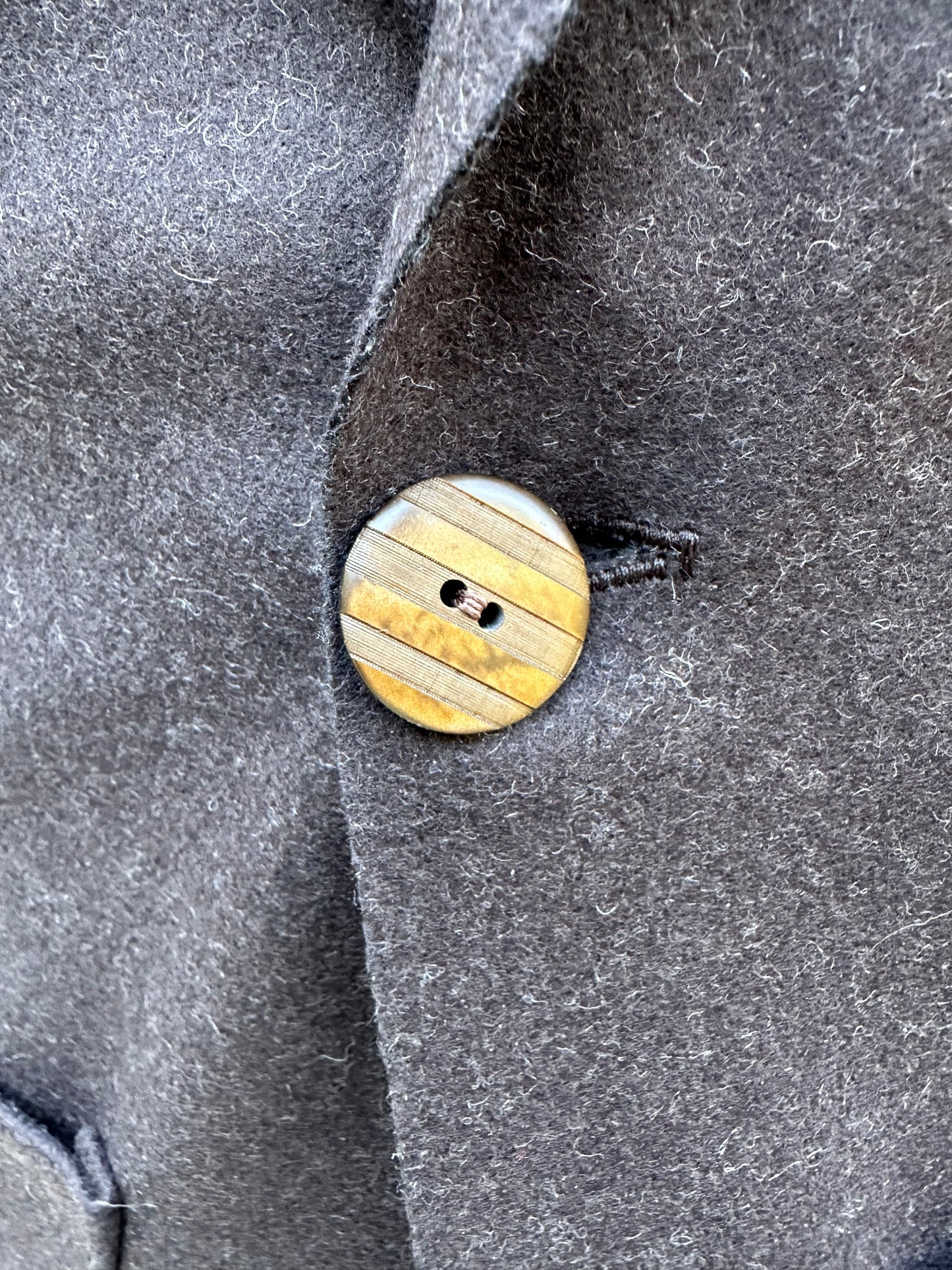 Brown Wool Felt Streamline Campfire Coat Medium