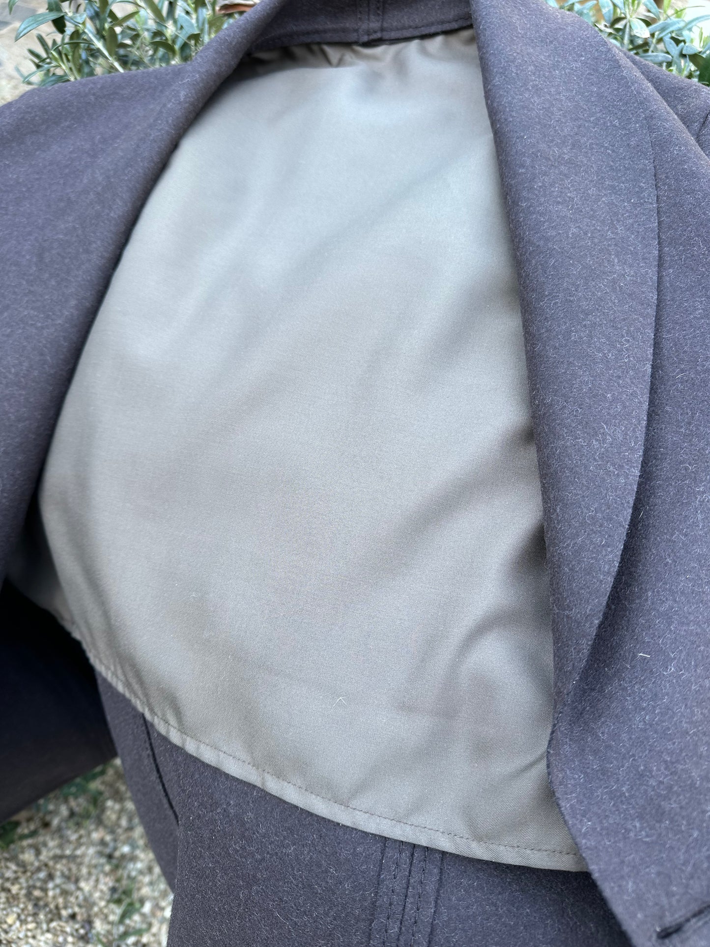 Brown Wool Felt Streamline Campfire Coat Medium