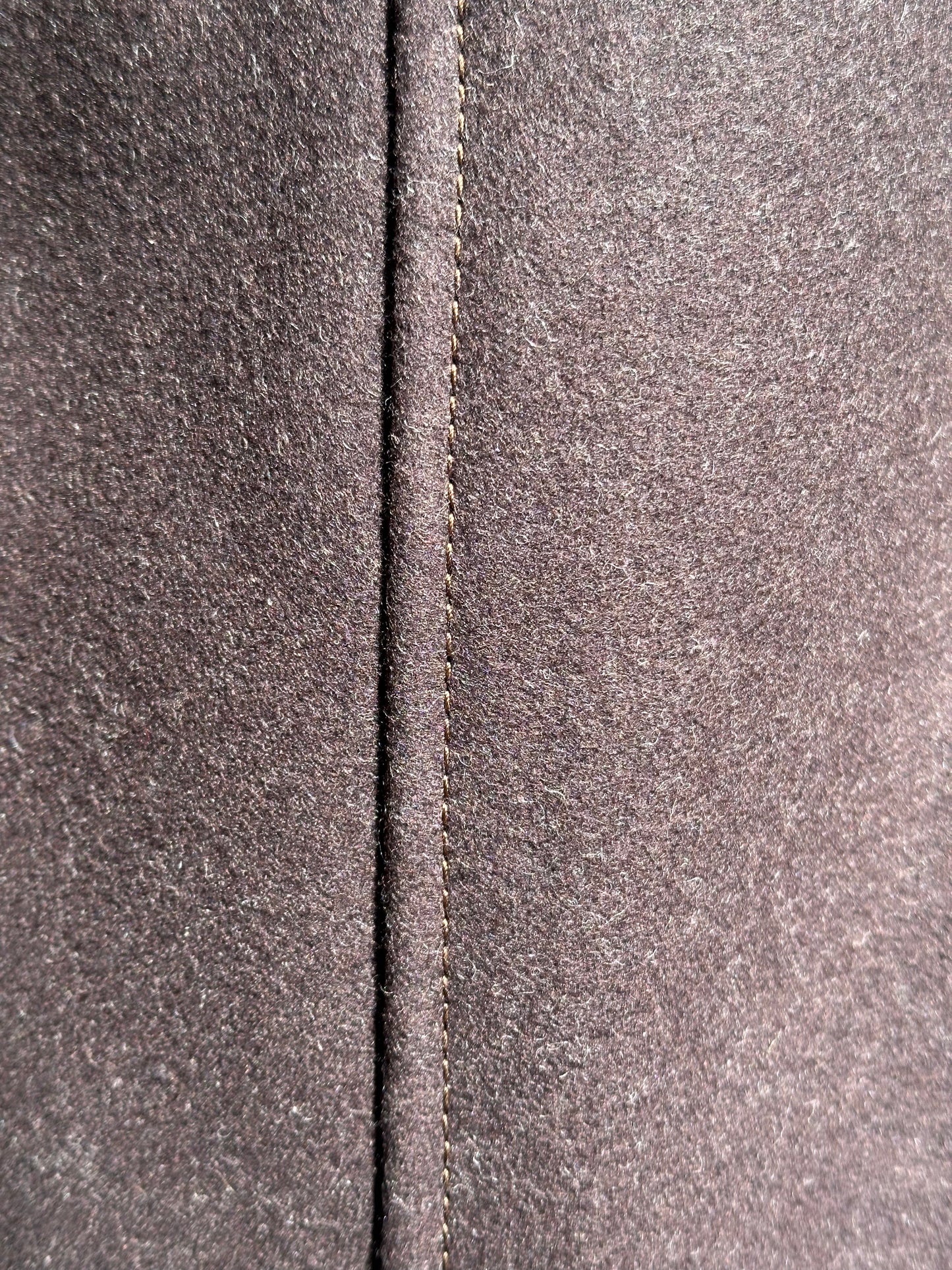 Brown Italian Felt Wool Vest Medium