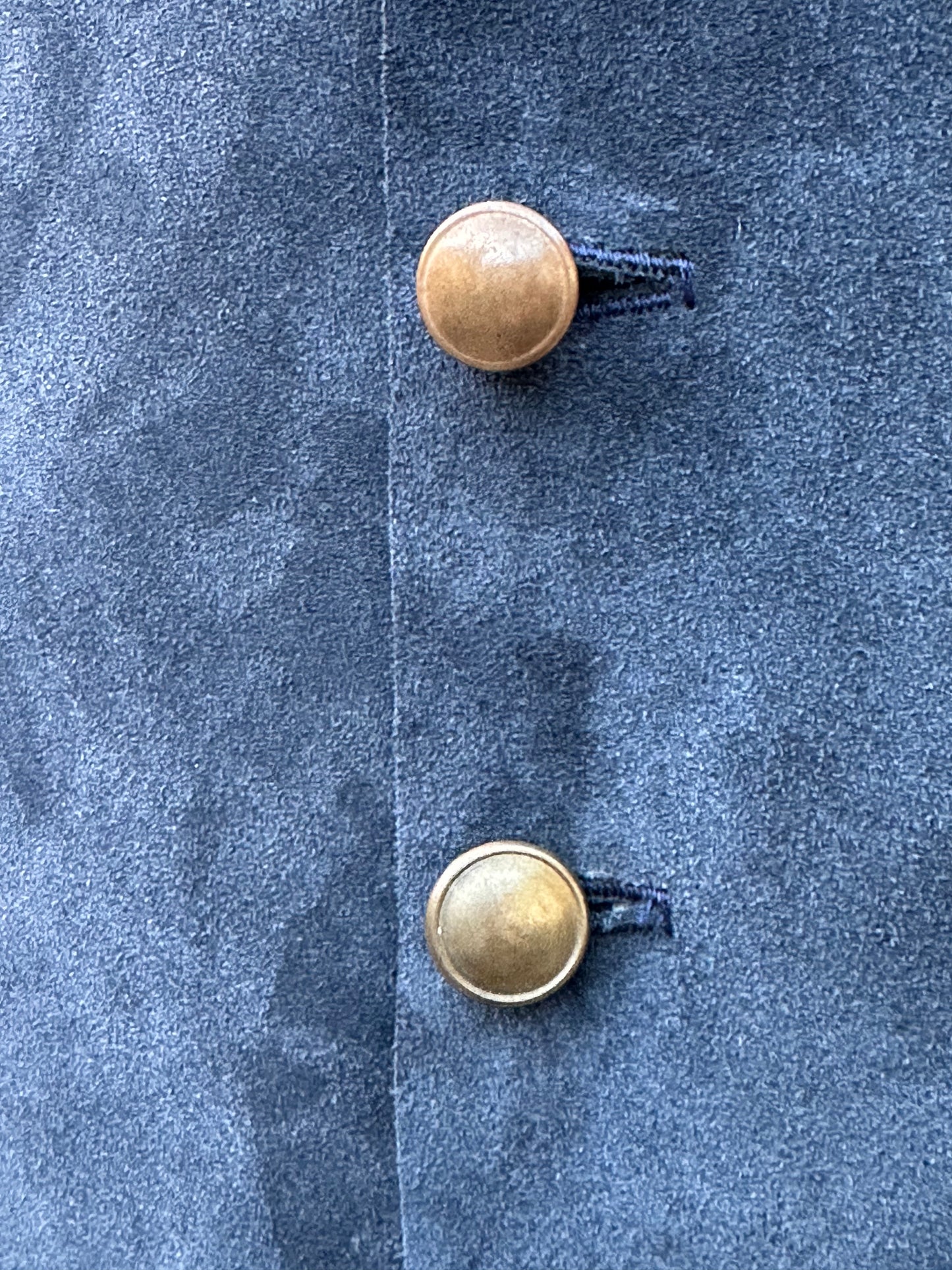 Blue French Calf Suede Vest Medium
