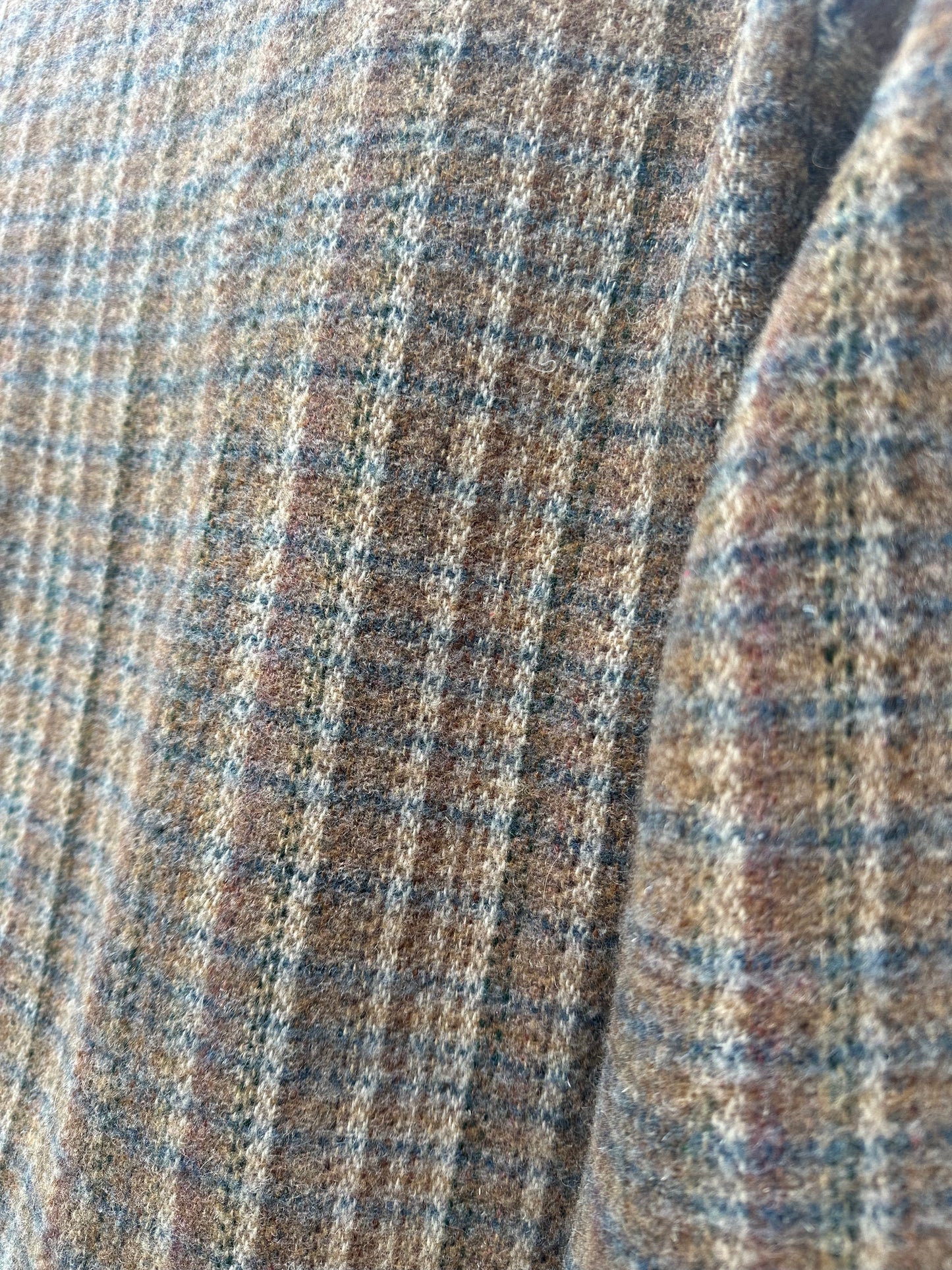 Vintage Jacquard Woven Wool Car Coat Medium