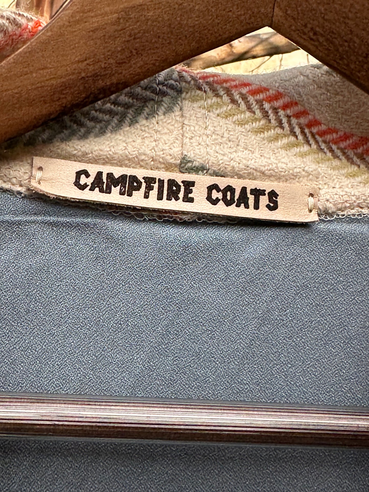 Striped Italian Woven Wool Streamline Campfire Coat Large