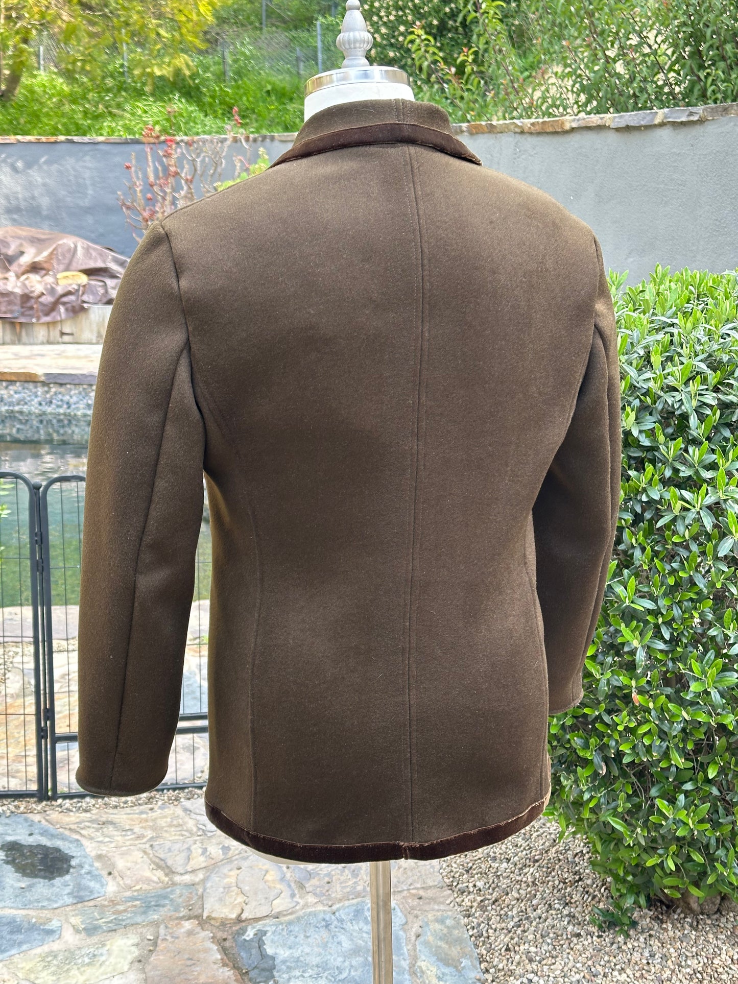 Moss Brown Brushed Wool Streamline Campfire Coat Medium