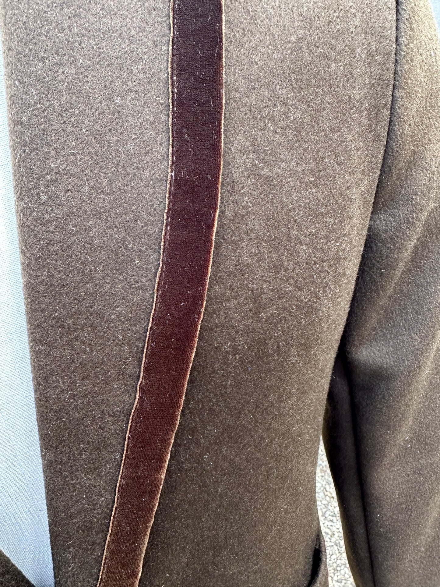 Moss Brown Brushed Wool Streamline Campfire Coat Medium