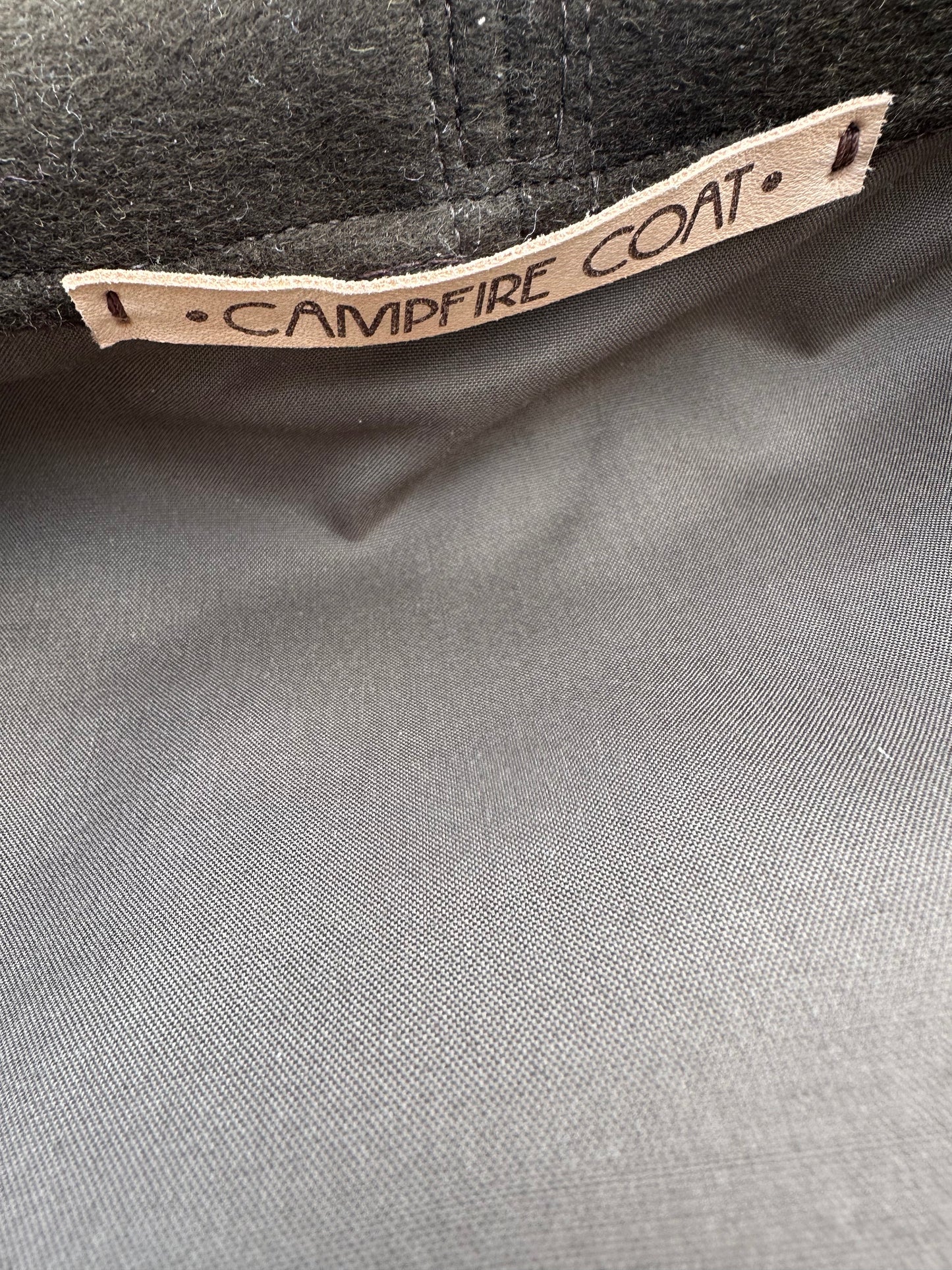 Moss Brown Brushed Wool Streamline Campfire Coat Medium