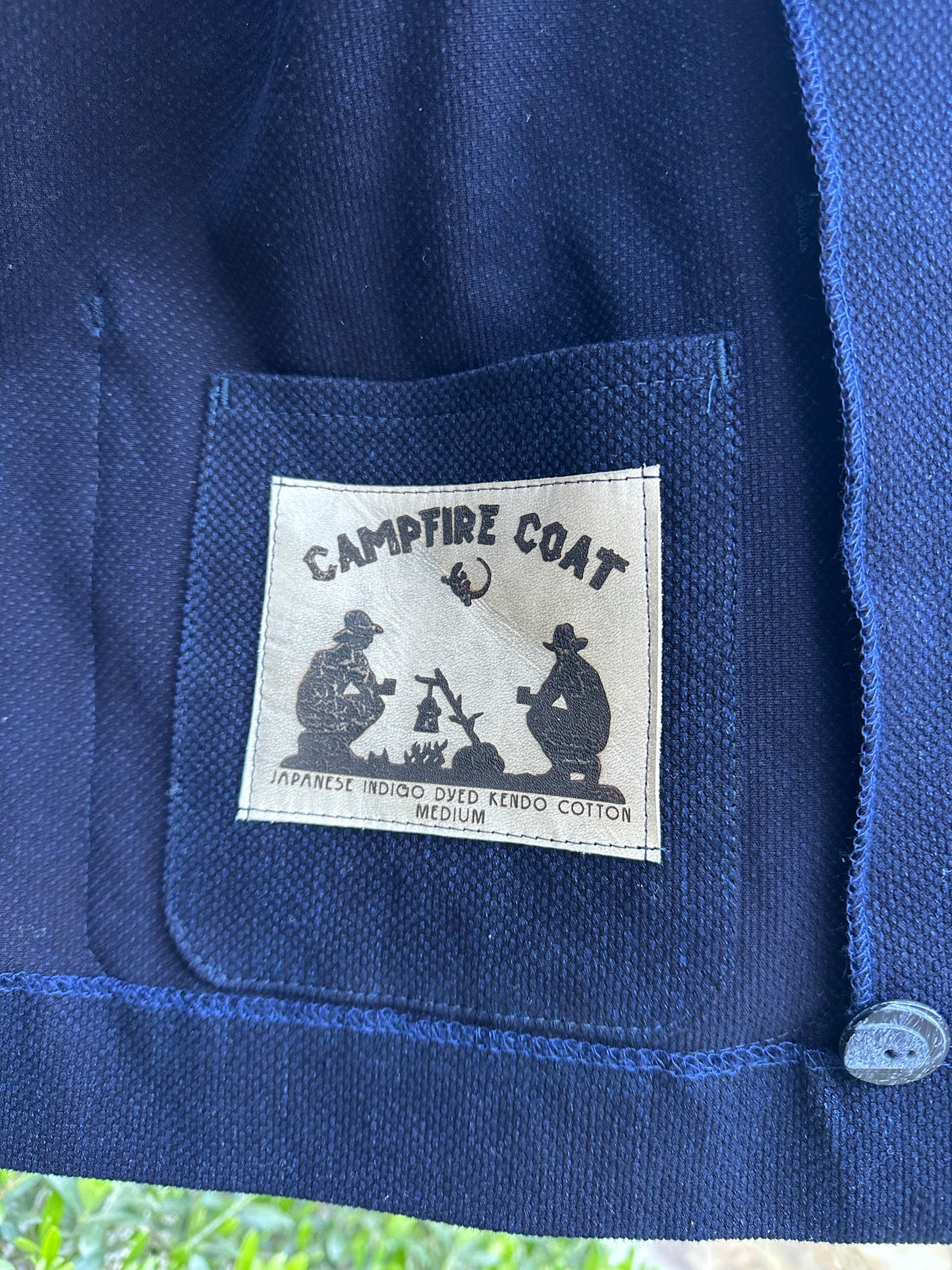 Japanese Kendo Indigo Cotton Campfire Coat Medium