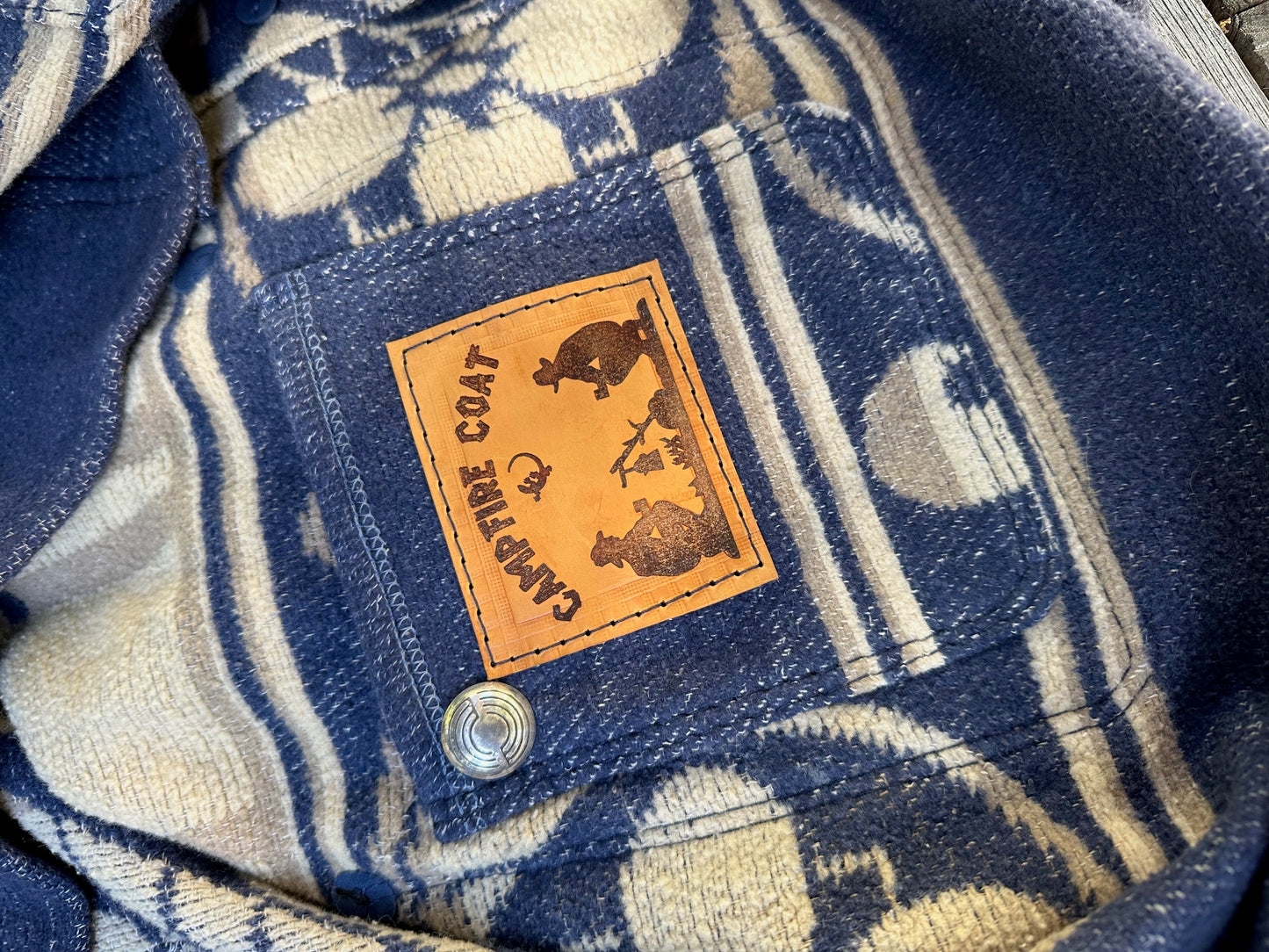 1940's Beacon Campfire Coat Blue Ombre