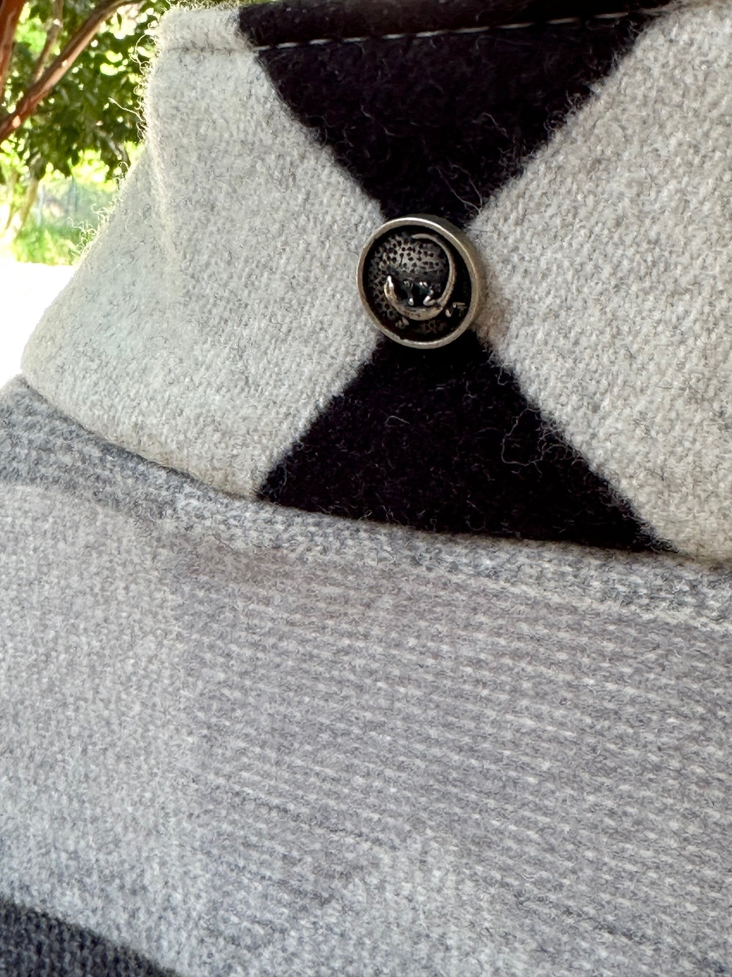 Pendleton® Jacquard woven wool Black, White, Gray