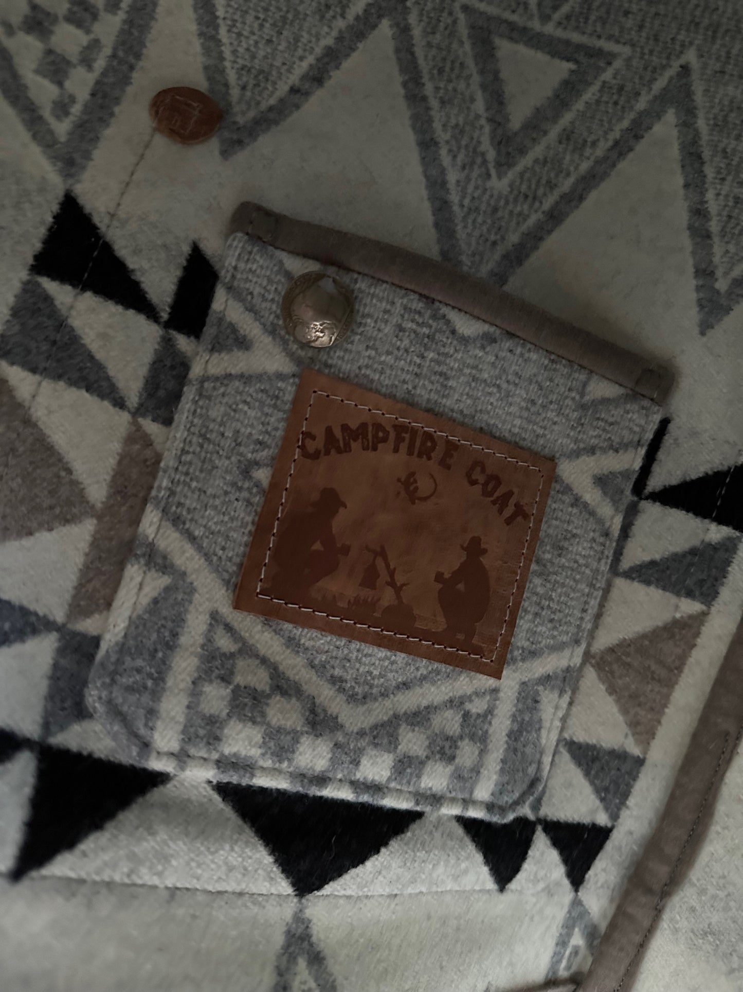 Tan Diamond Ridge Tonal Pendleton® Campfire Coat