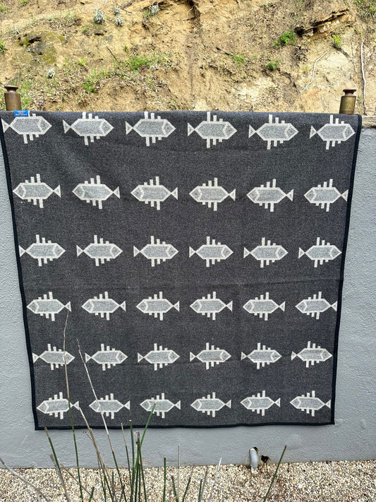 Grey & Black Pendleton® Geometric Fish
