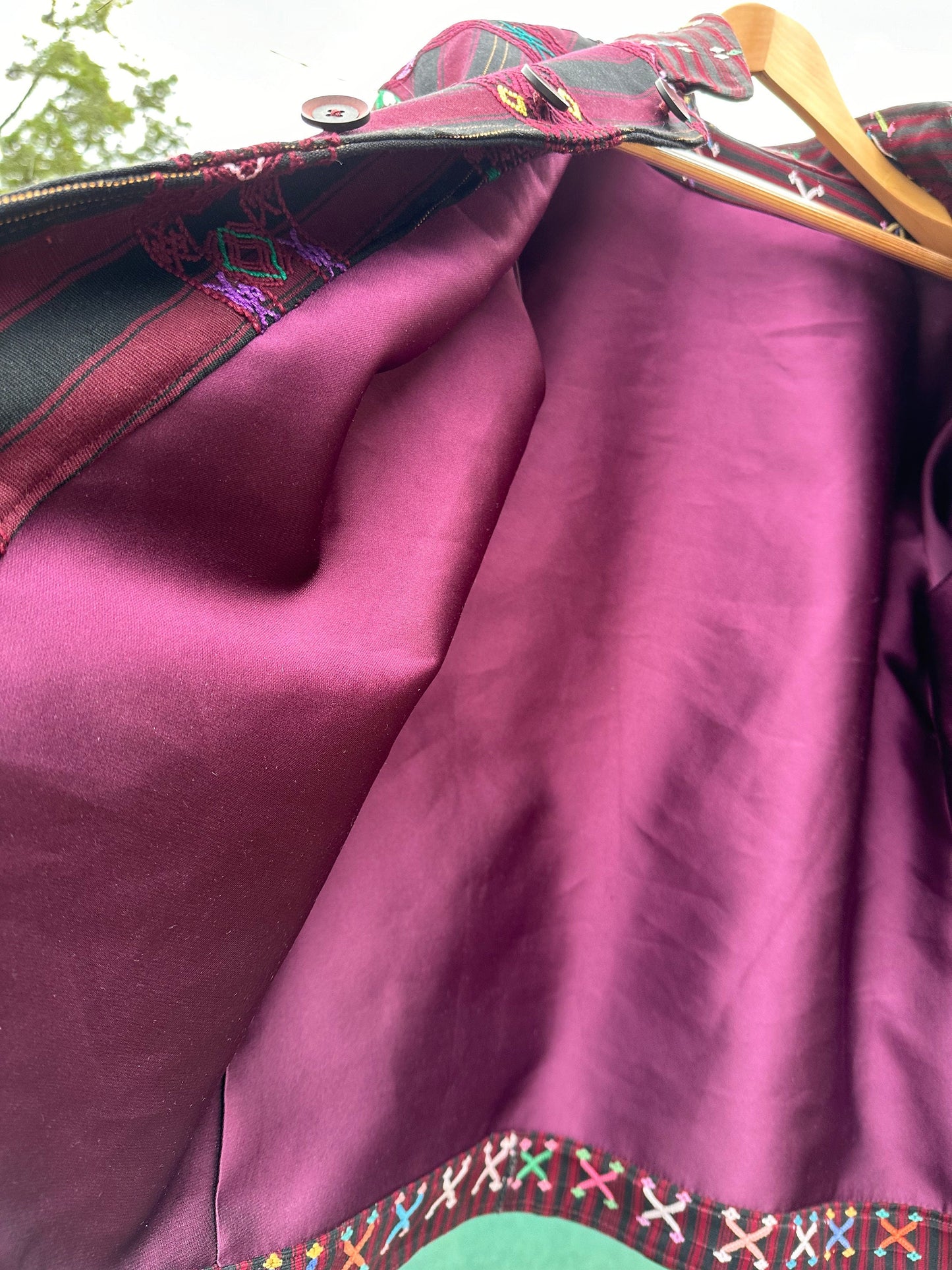 Guatamalan vintage silk Car Coat