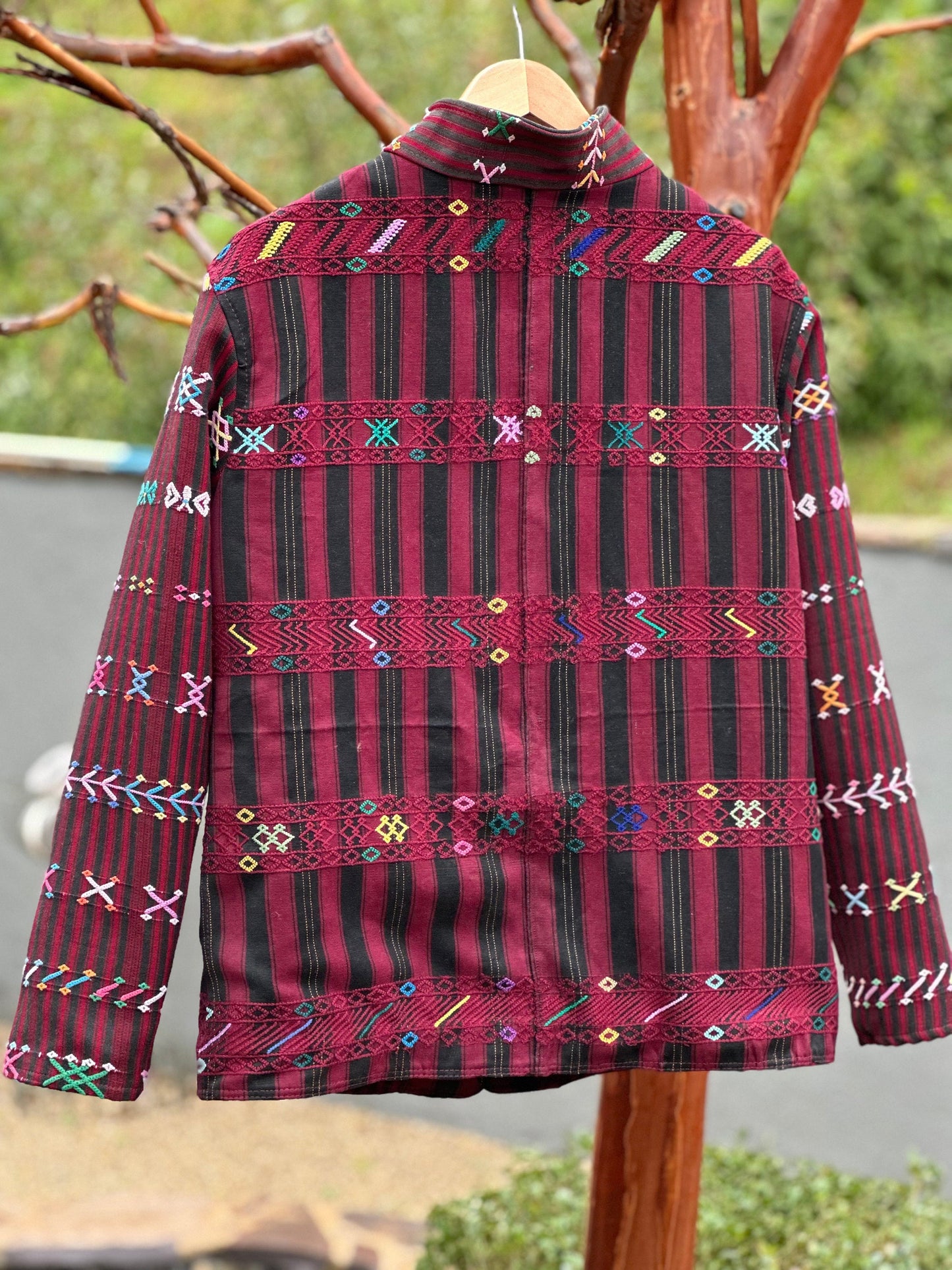 Guatamalan vintage silk Car Coat