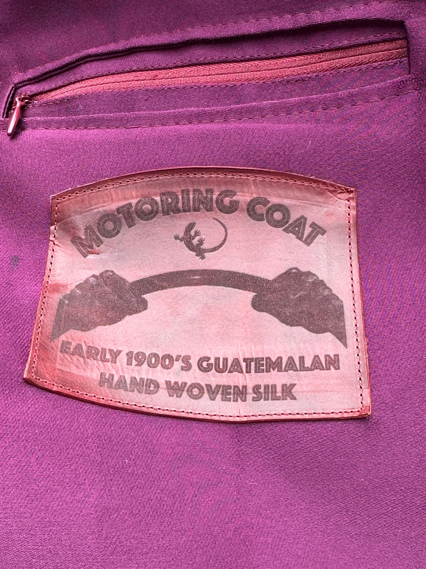 Guatamalan vintage silk Car Coat