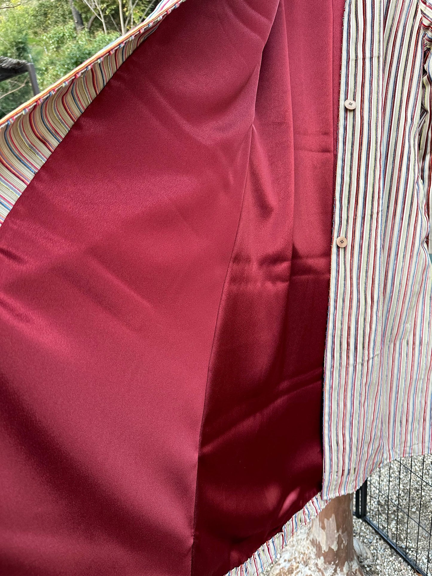 Italian Linen and Velvet Campfire Long Gun Coat
