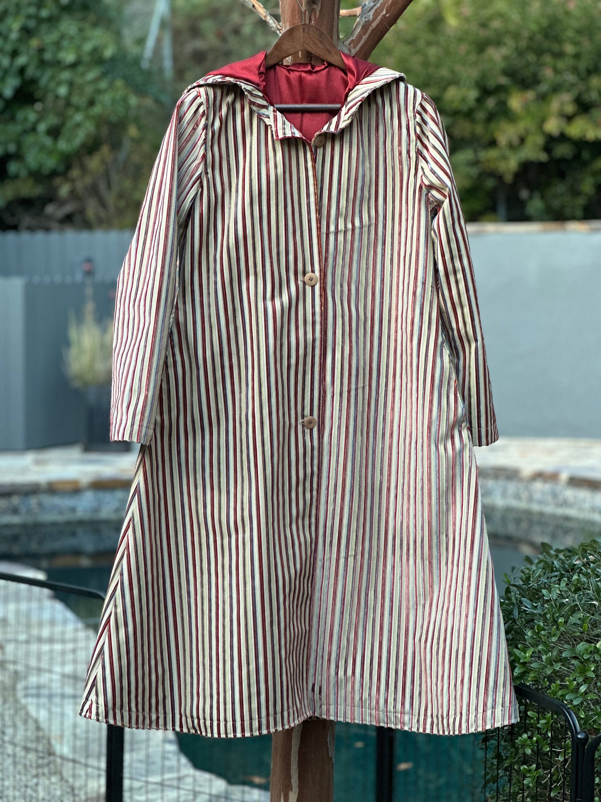 Italian Linen and Velvet Campfire Long Gun Coat