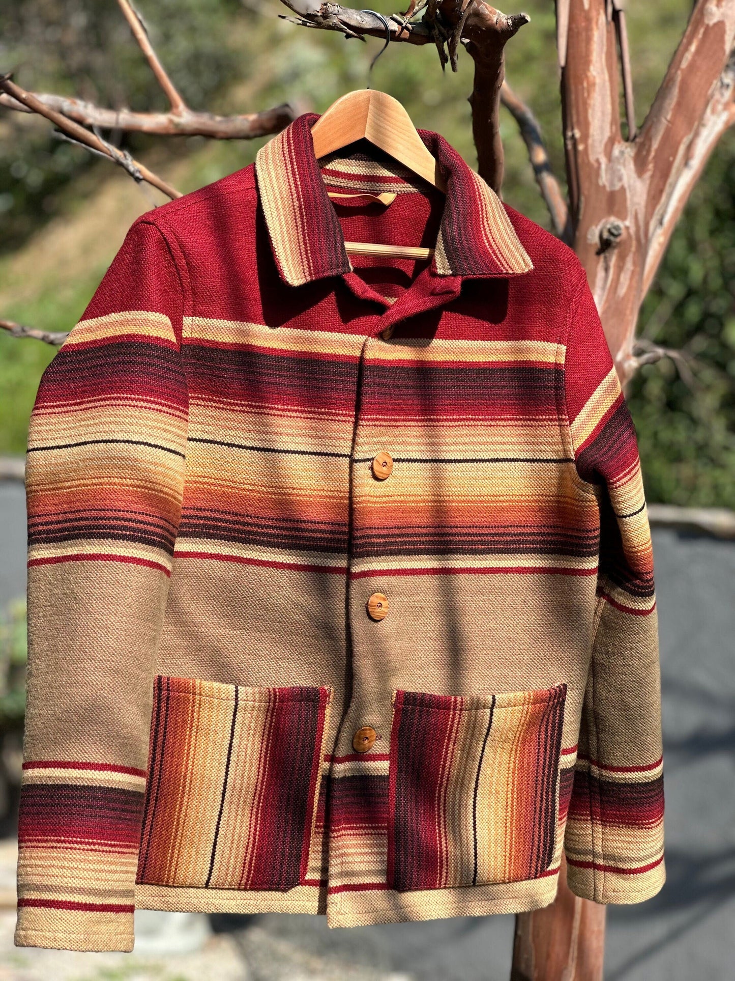 Oaxacan Vegetable Dyed Marino Wool Campfire Coat