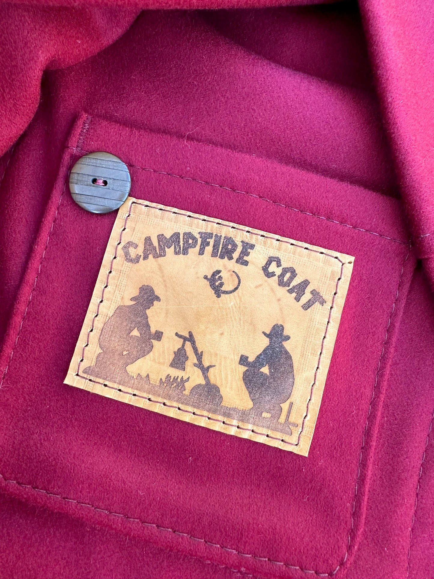 Merlot Cashmere & Wool Campfire Coat Large