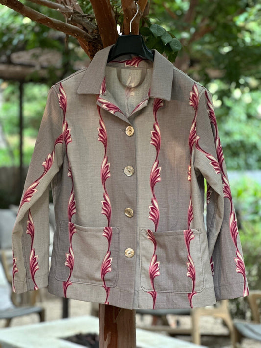 1940's Broadcloth Floral Campfire Coat