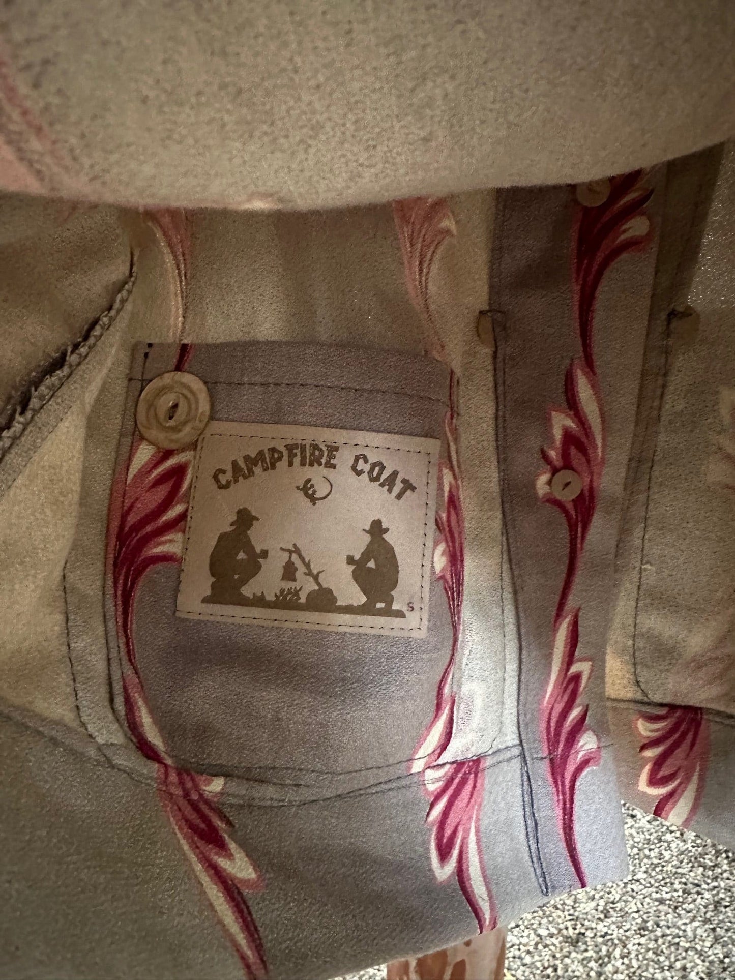 1940's Broadcloth Floral Campfire Coat