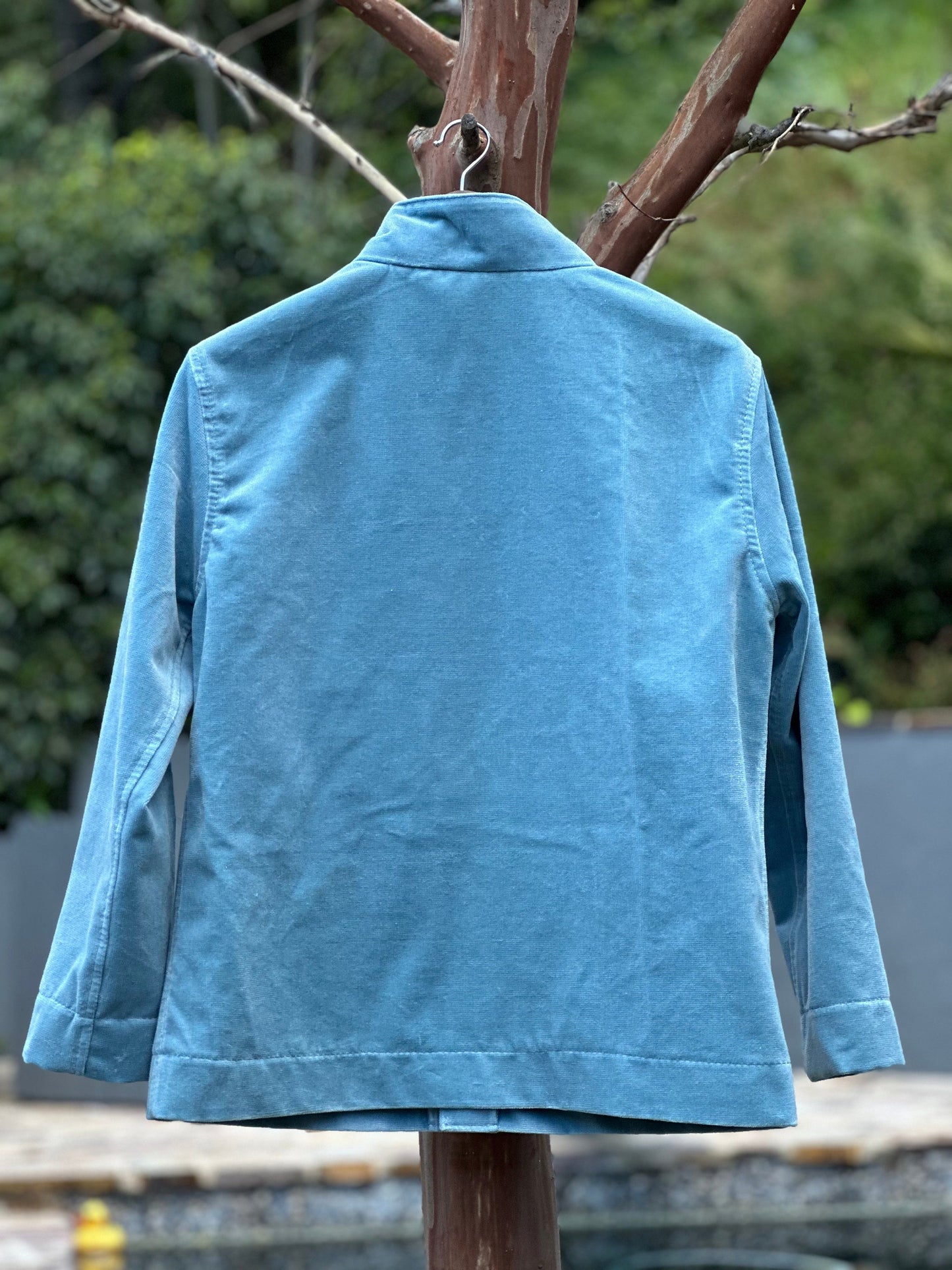 Blue Velvet Cotton Campfire Coat Small