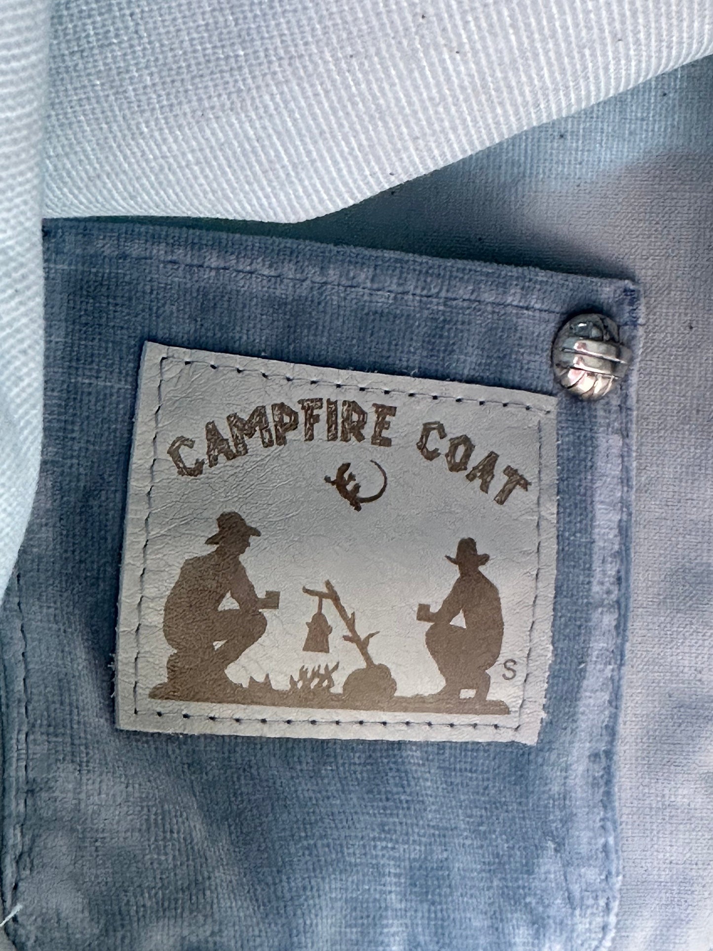 Blue Velvet Cotton Campfire Coat Small