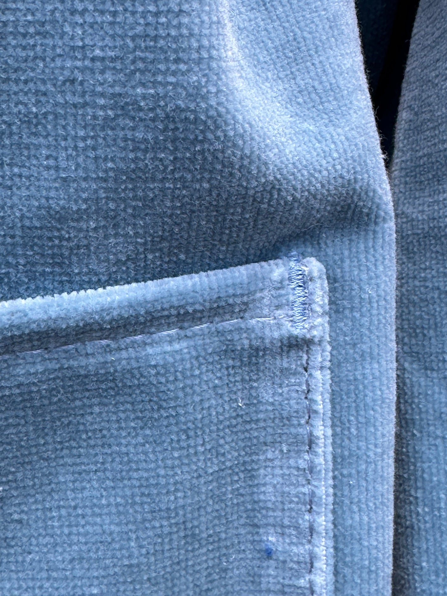 Blue Velvet Cotton Campfire Coat Small