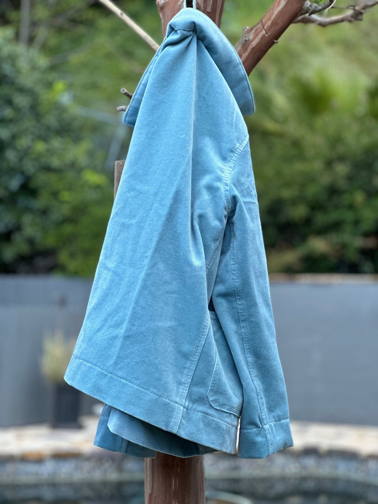 Blue Velvet Cotton Campfire Coat Small