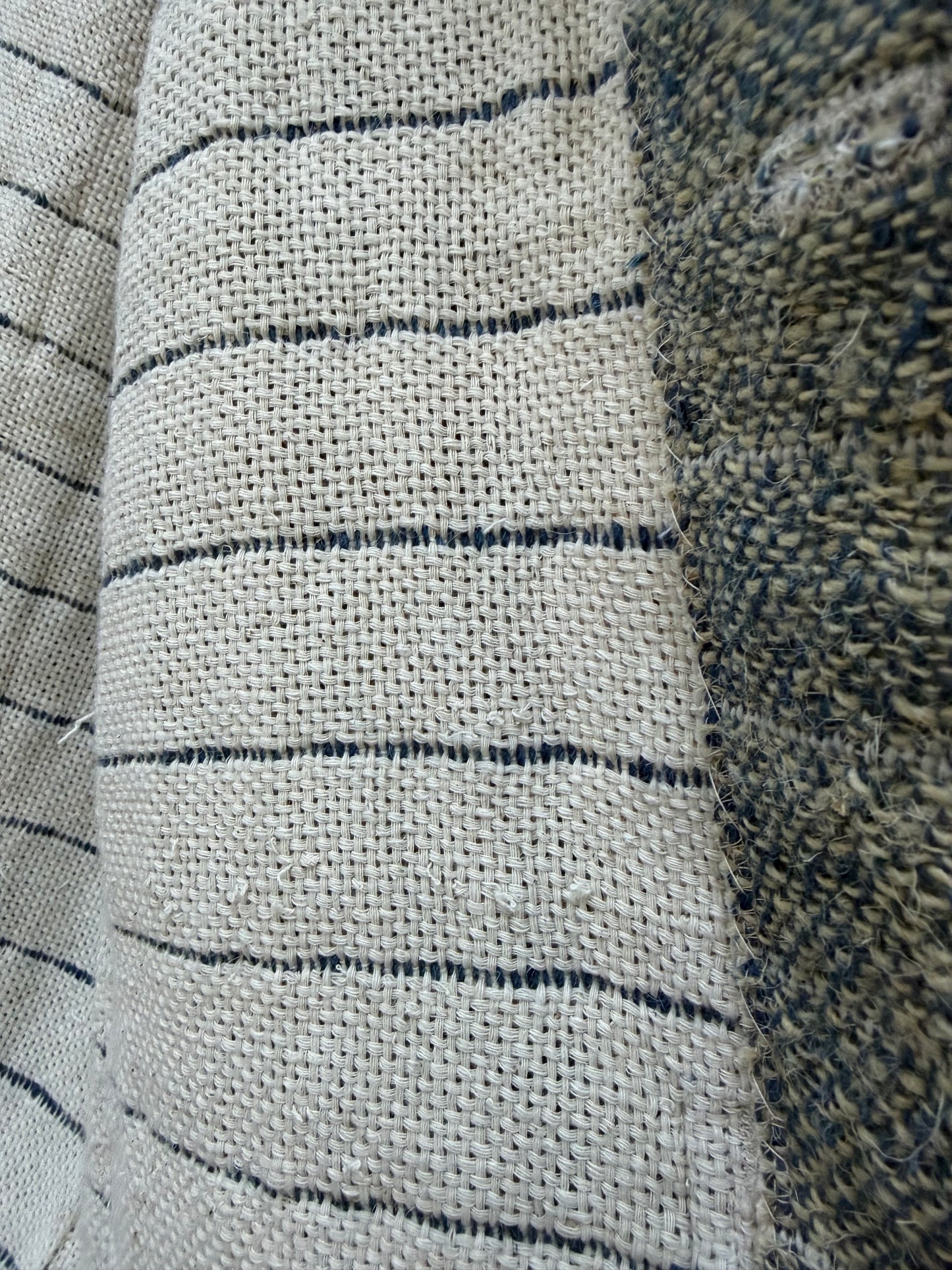 Campfire Long Coat Medium Indian Hand Woven Cotton and Wool