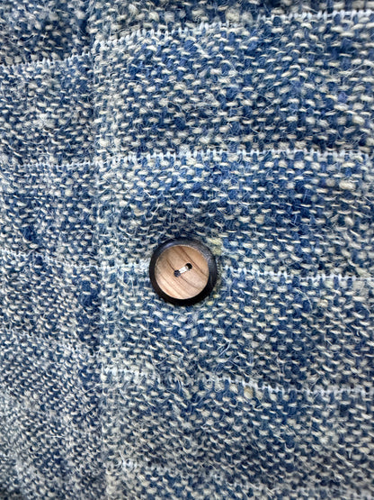 Campfire Long Coat Medium Indian Hand Woven Cotton and Wool