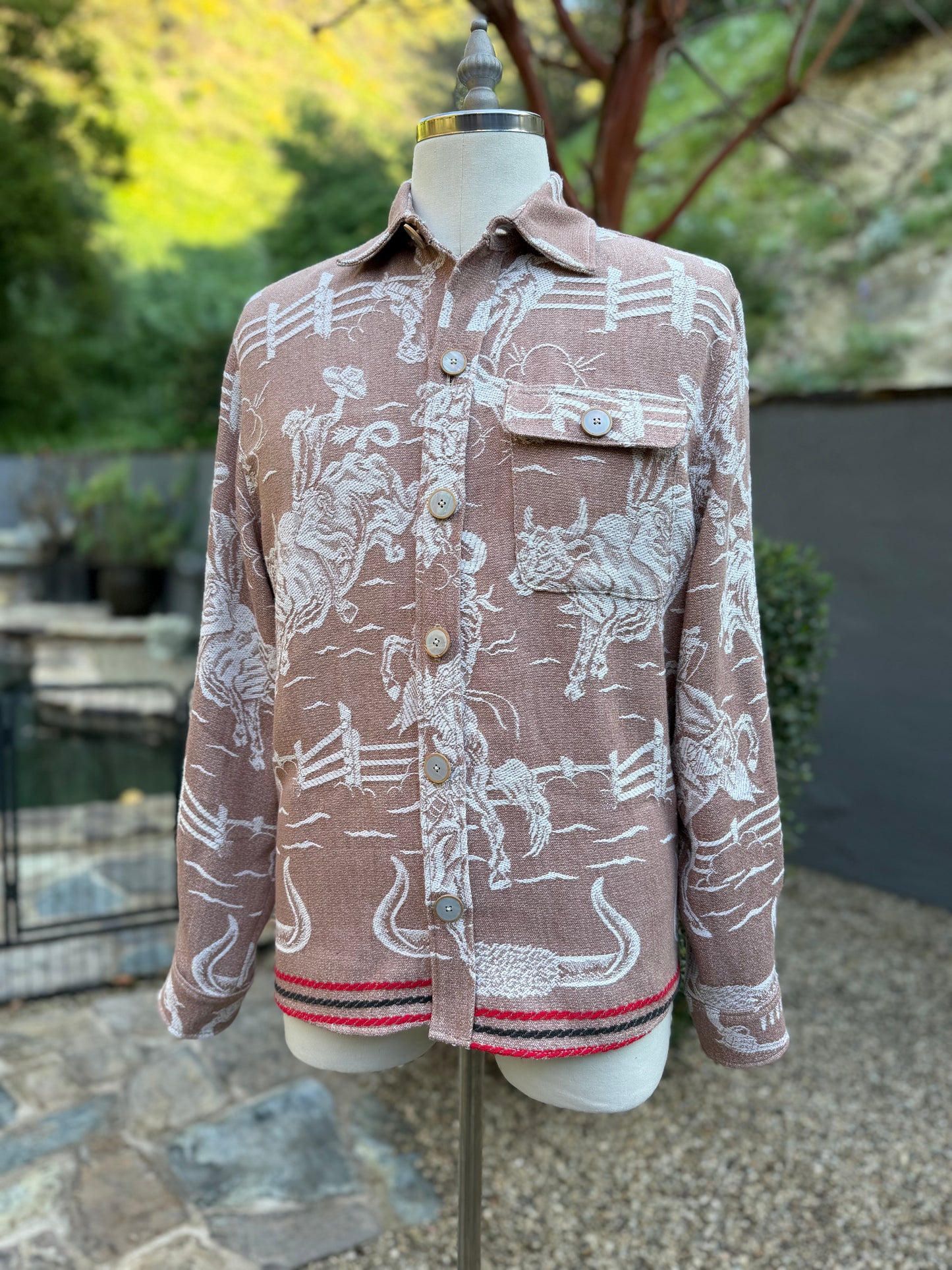 1930’s Cotton Mens Cowboy Woven Blanket Overshirt
