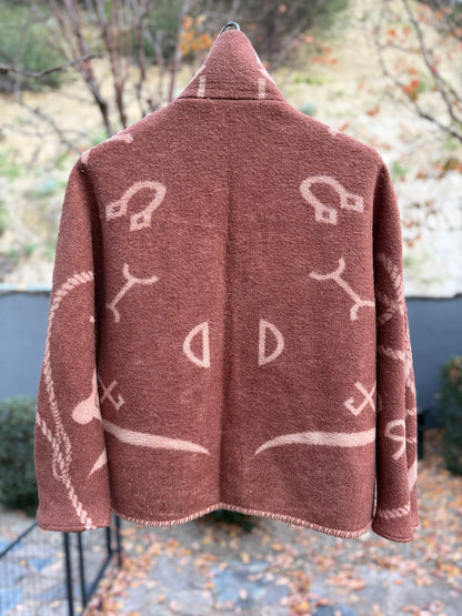 1940's Beacon Campfire Coat Cowboy Brown Tan Creme Woman’s Medium