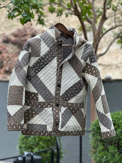 Pre-WWII Cotton Quilt Jacket Small