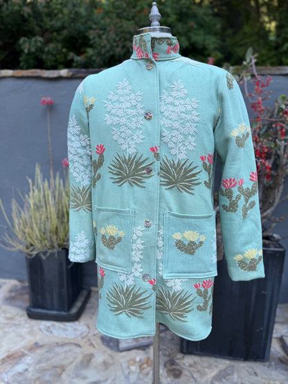 Campfire Long Coat Cotton Desert Flowers Woman’s Large