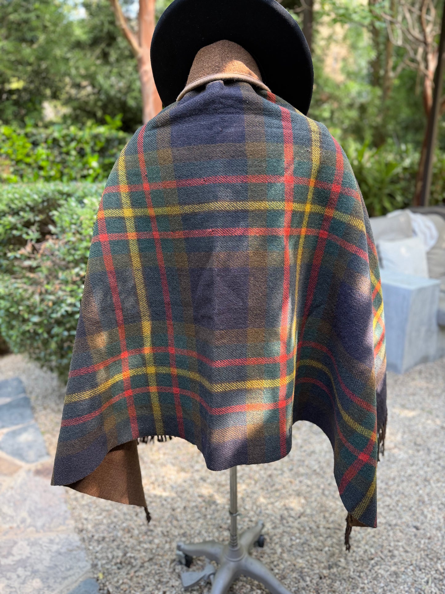 1920’s Plaid Wool Campfire Cloak