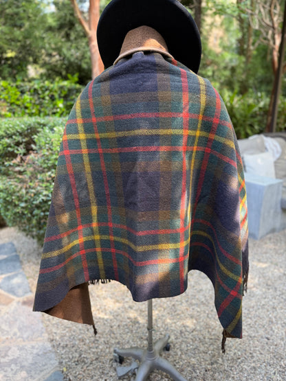 1920’s Plaid Wool Campfire Cloak