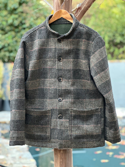 Brushed English Wool Plaid Campfire Coat Medium