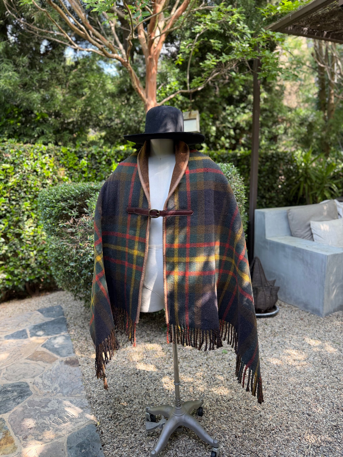 1920’s Plaid Wool Campfire Cloak