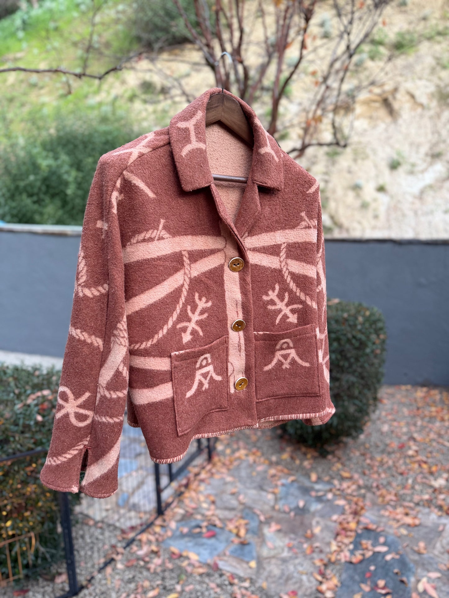 1940's Beacon Campfire Coat Cowboy Brown Tan Creme Woman’s Medium